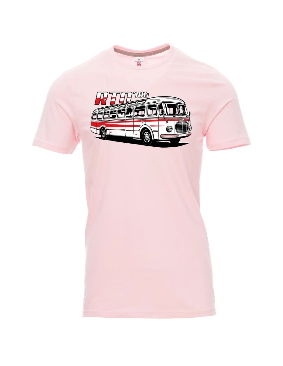 Męski t-shirt jasnoróżowy Autobus RTO 706