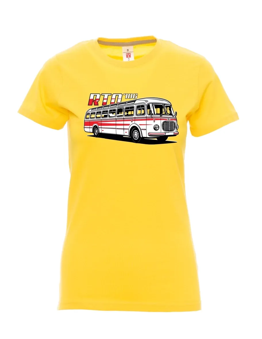 Damski t-shirt żółty Autobus RTO 706