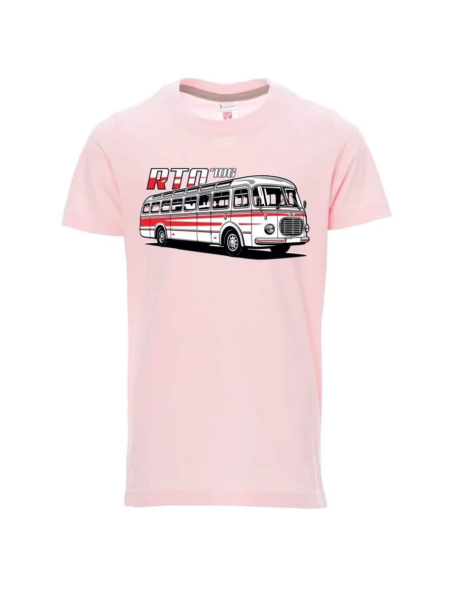 Dziecięcy t-shirt jasno różowy Autobus RTO 706