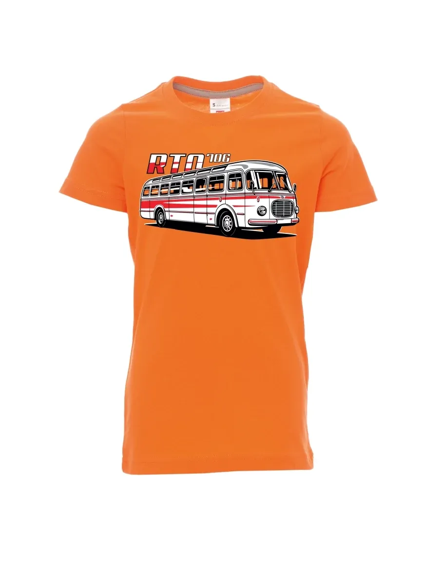Dziecięcy t-shirt pomarańczowy Autobus RTO 706