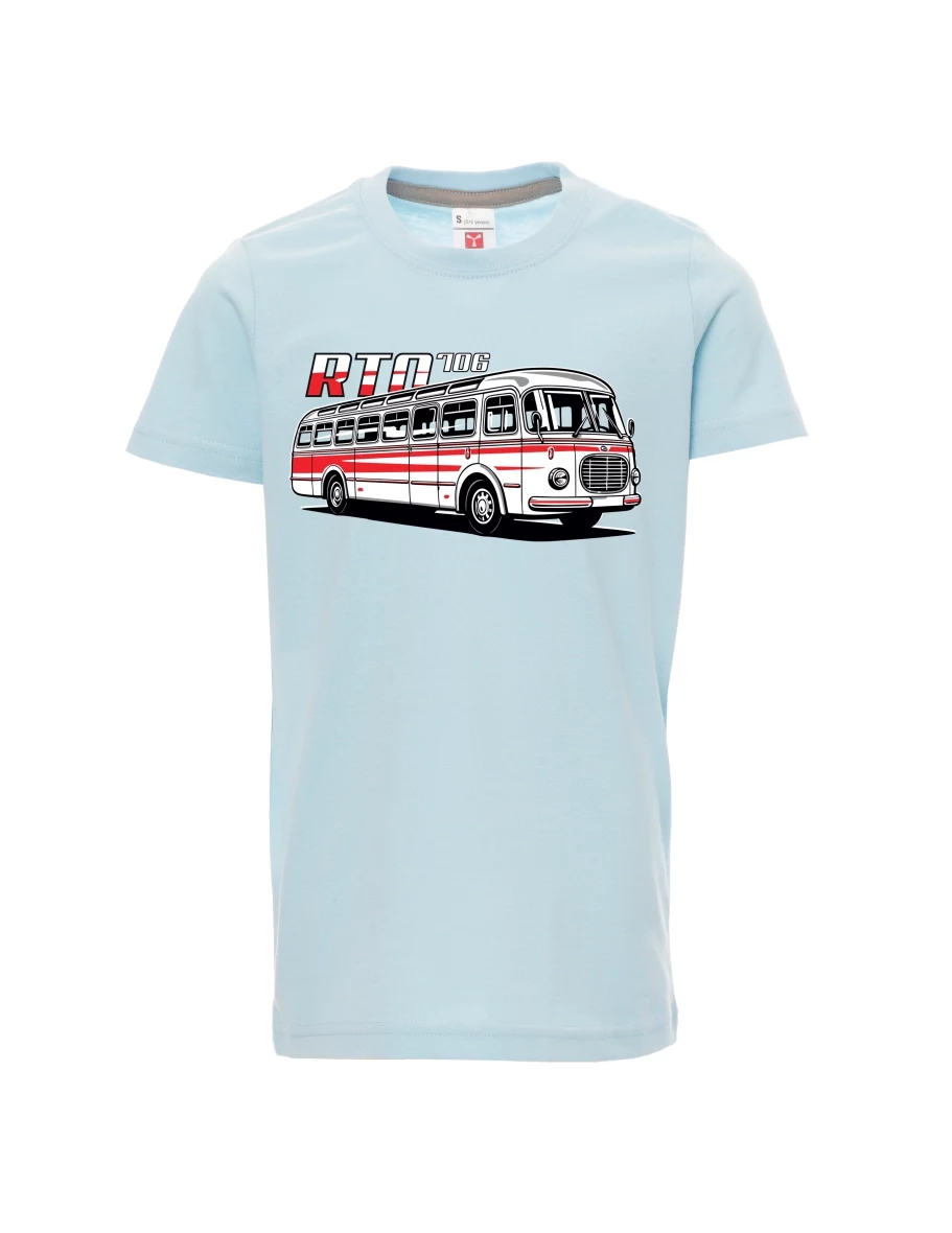Dziecięcy t-shirt niebieski Autobus RTO 706