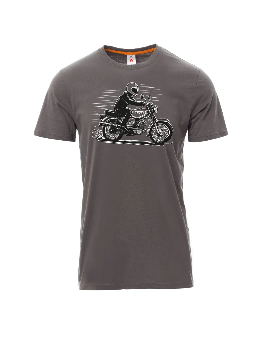 Męski t-shirt szary Motocykl Enduro S51
