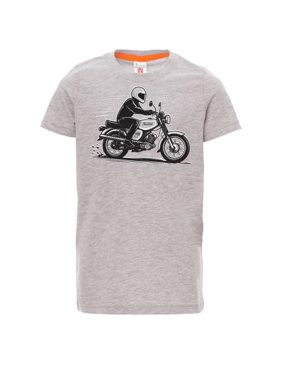 Dziecięcy t-shirt szary melange Motocykl Enduro S51