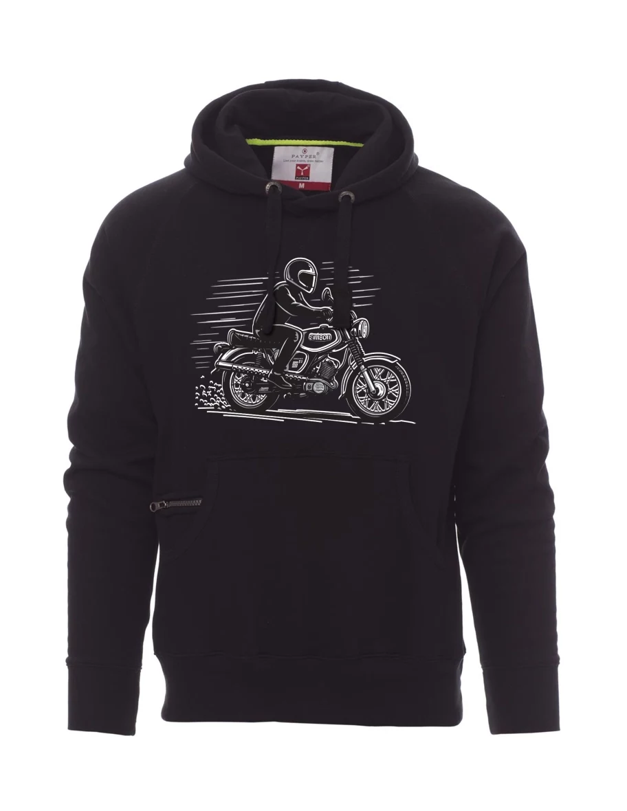 Męska bluza czarna Motocykl Enduro S51