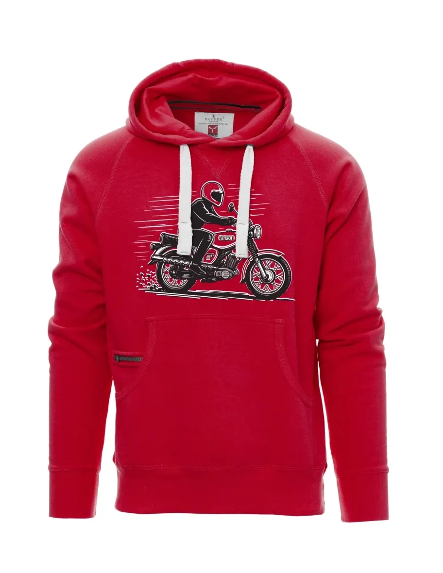 Męska bluza czerwona Motocykl Enduro S51