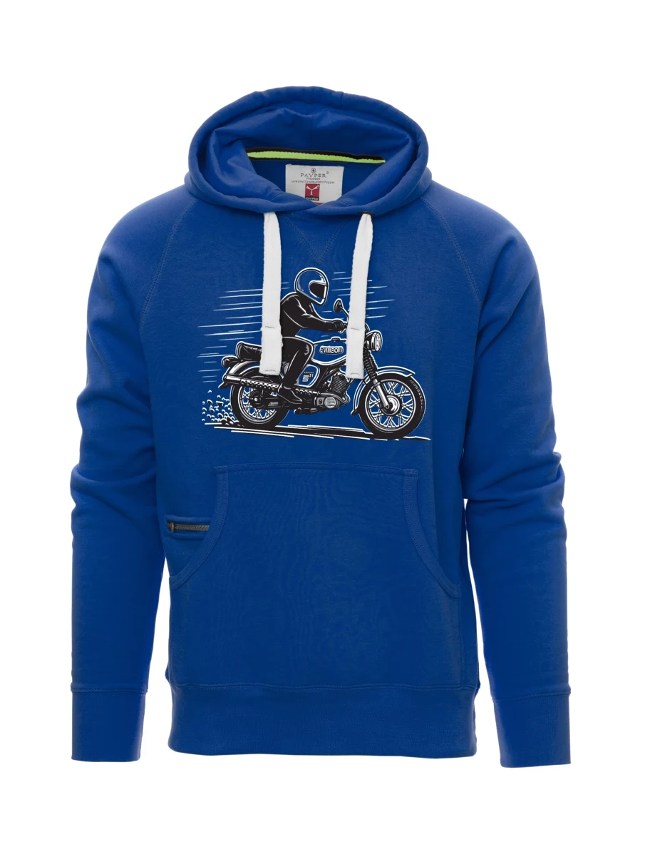 Męska bluza niebieska Motocykl Enduro S51