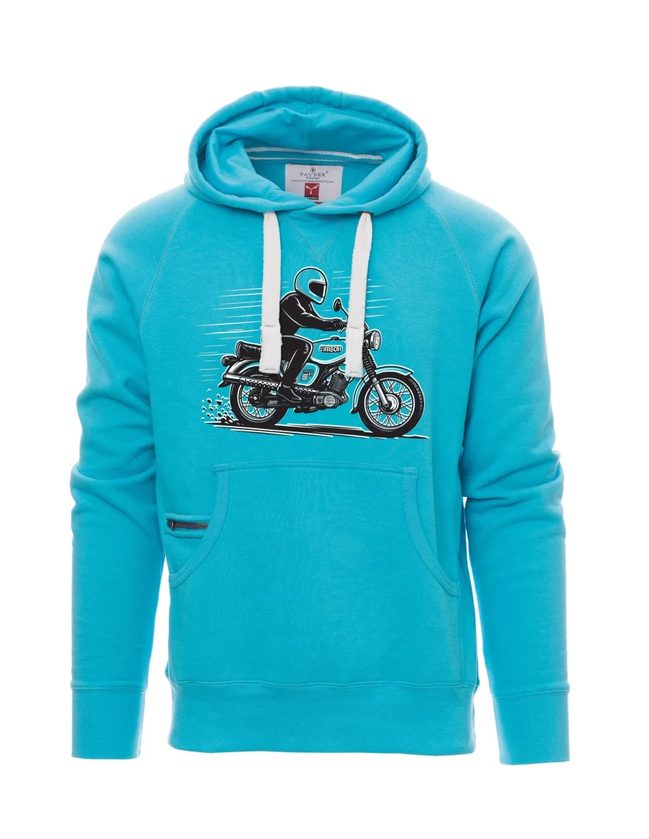 Męska bluza jasno niebieska Motocykl Enduro S51