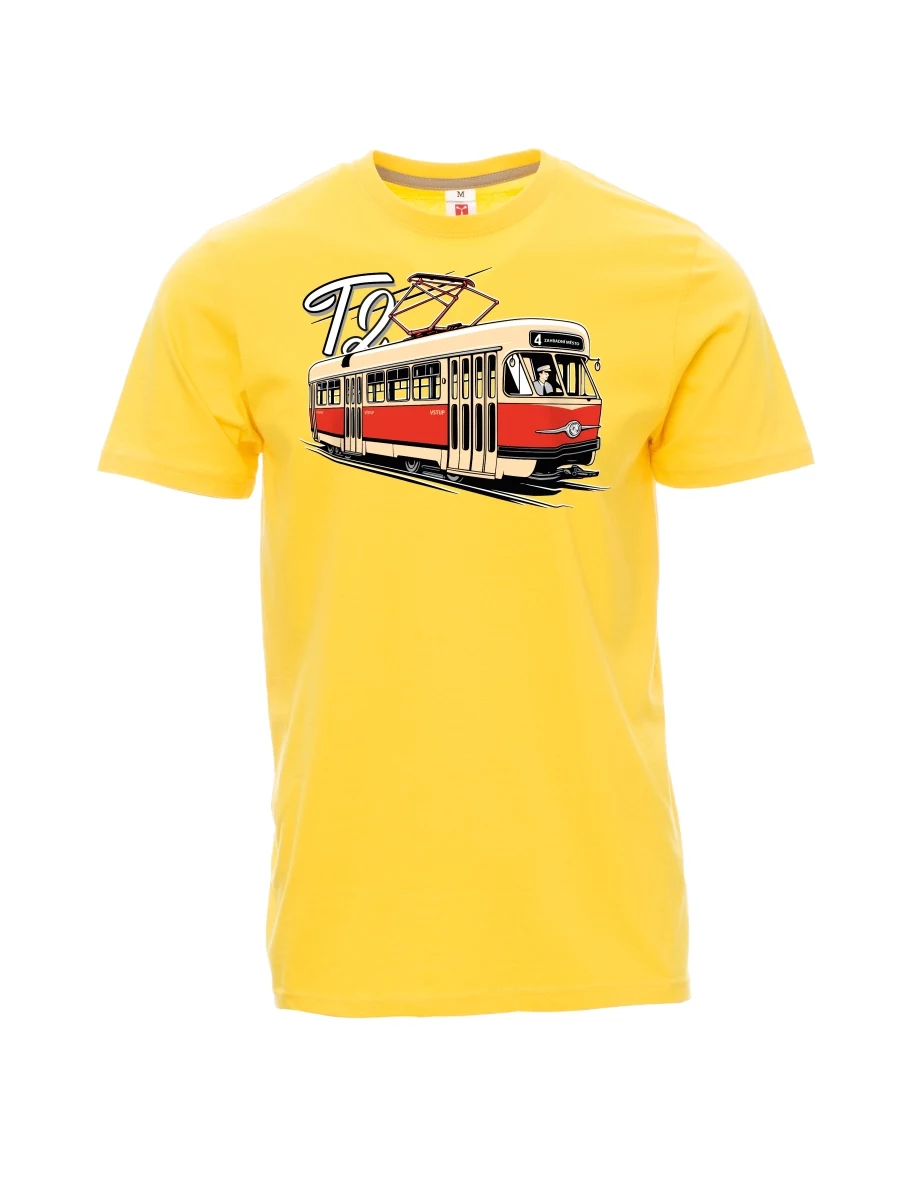 Męski t-shirt żółty Tramwaj T2