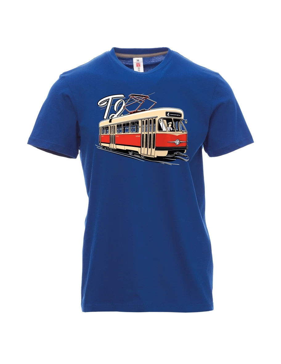 Męski t-shirt niebieski Tramwaj T2