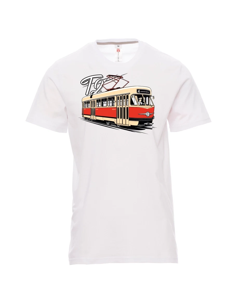 Męski t-shirt biały Tramwaj T2