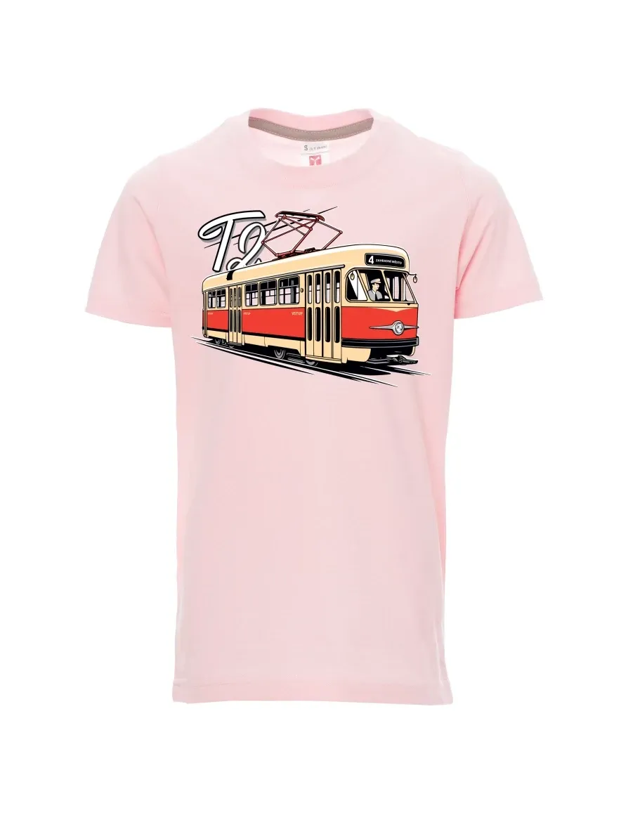 Dziecięcy t-shirt jasno różowy Tramwaj T2