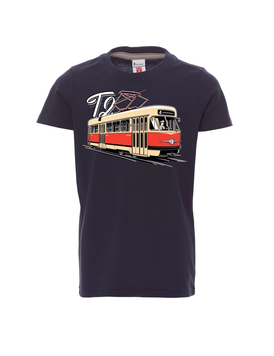 Dziecięcy t-shirt navy Tramwaj T2