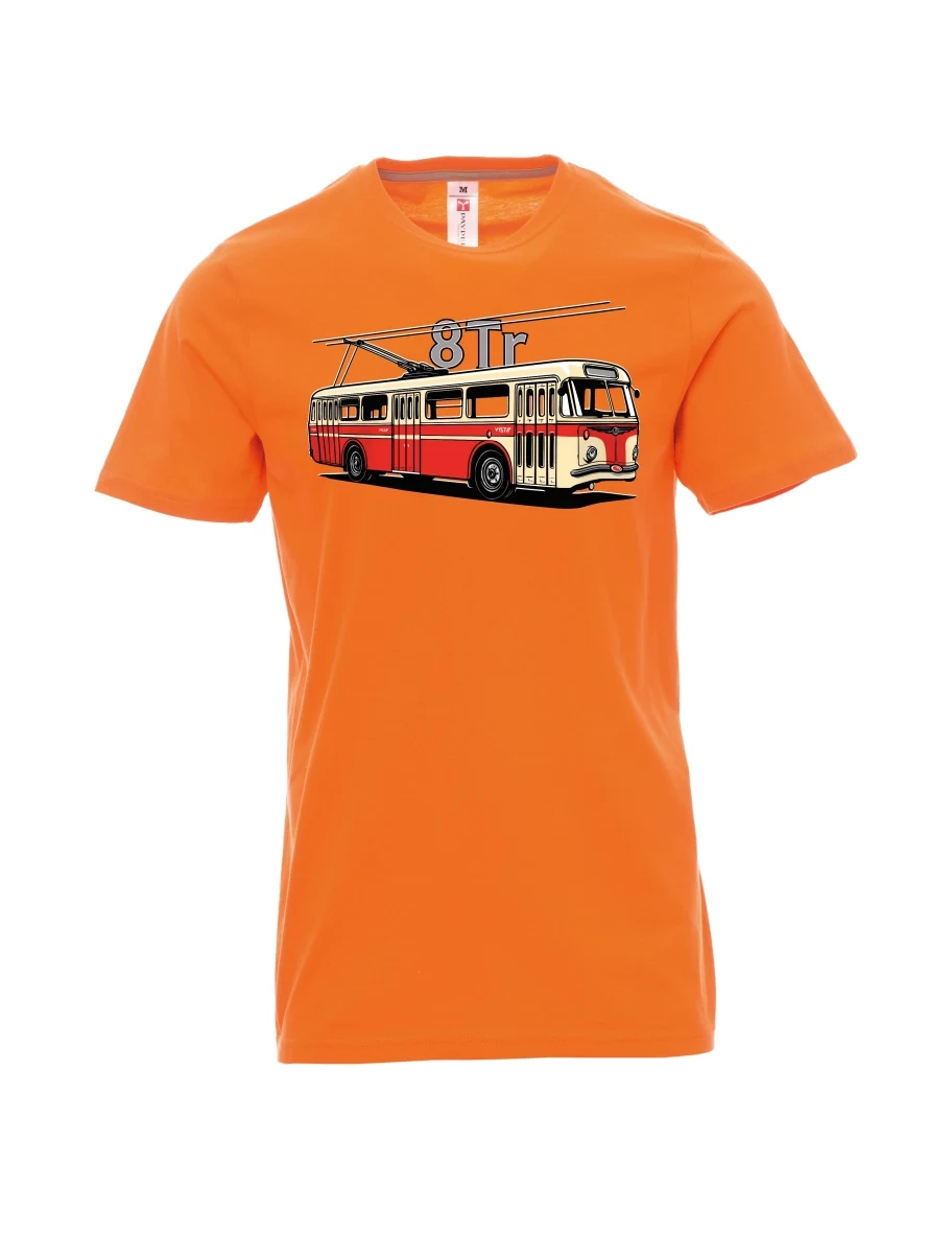 Męski t-shirt pomarańczowy Trolejbus 8Tr