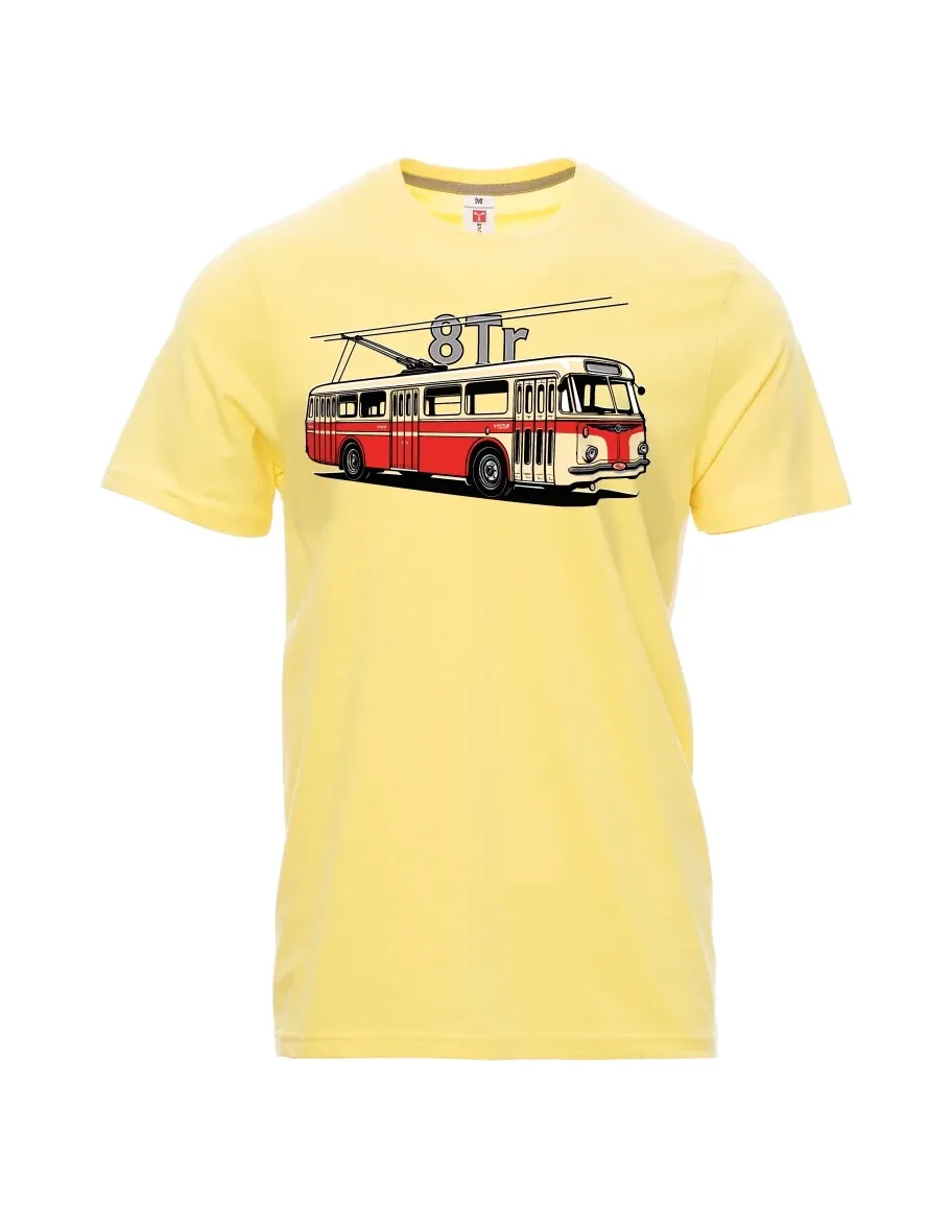 Męski t-shirt jasny zółty Trolejbus 8Tr