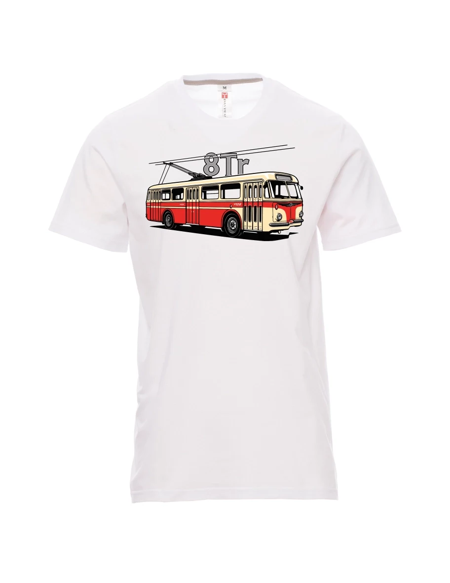Męski t-shirt biały Trolejbus 8Tr