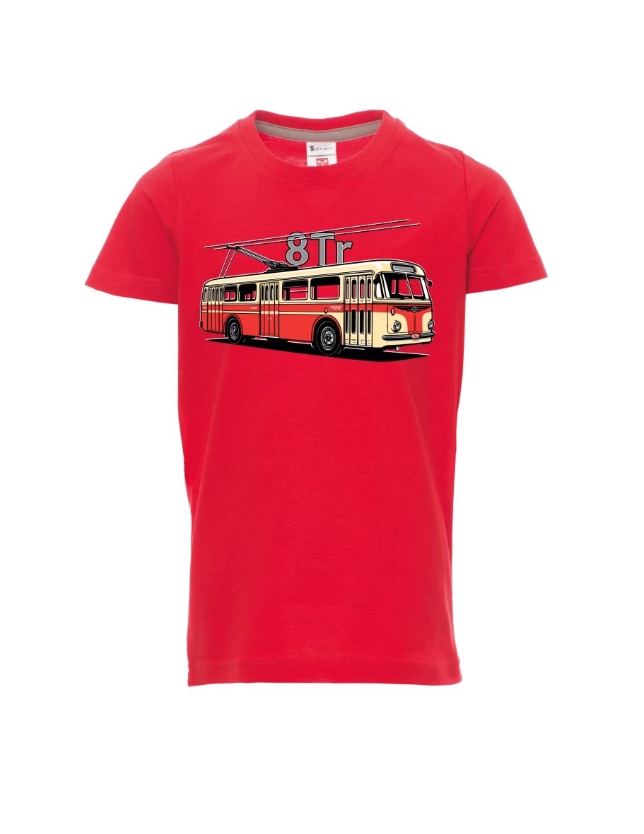 Dziecięcy t-shirt czerwony Trolejbus 8Tr