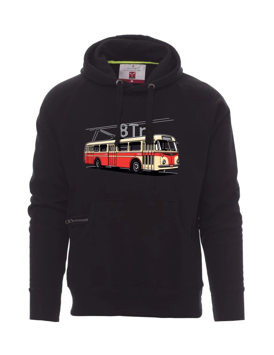 Męska bluza czarna Trolejbus 8Tr
