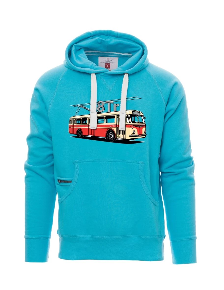 Męska bluza jasno niebieska Trolejbus 8Tr