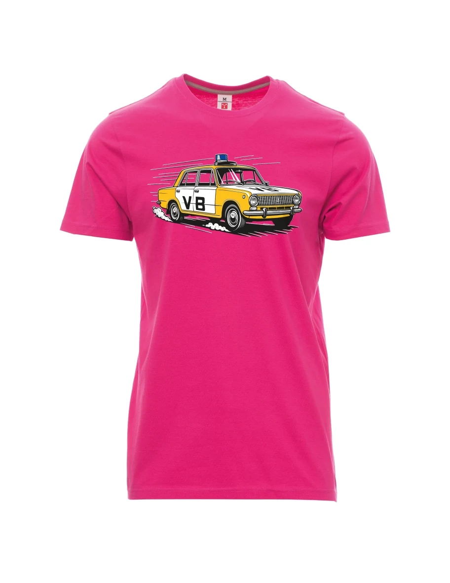 Męski t-shirt różowy Samochód VAZ 2101 VB