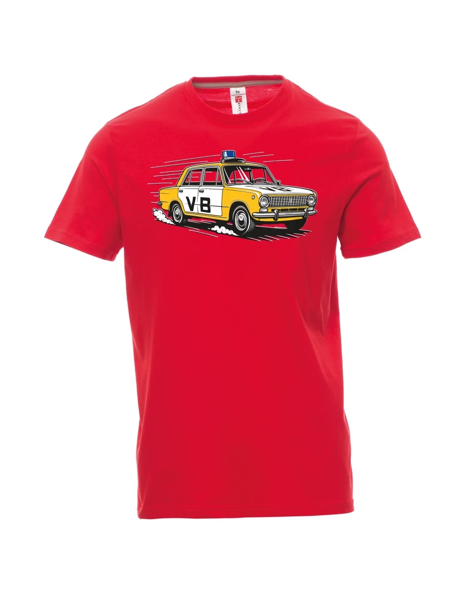 Męski t-shirt czerwony Samochód VAZ 2101 VB