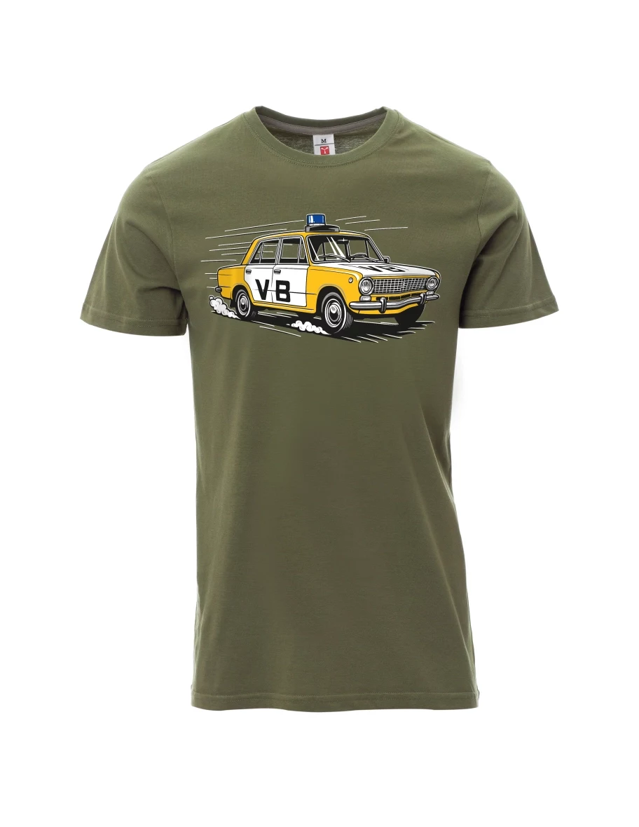Męski t-shirt khaki Samochód VAZ 2101 VB