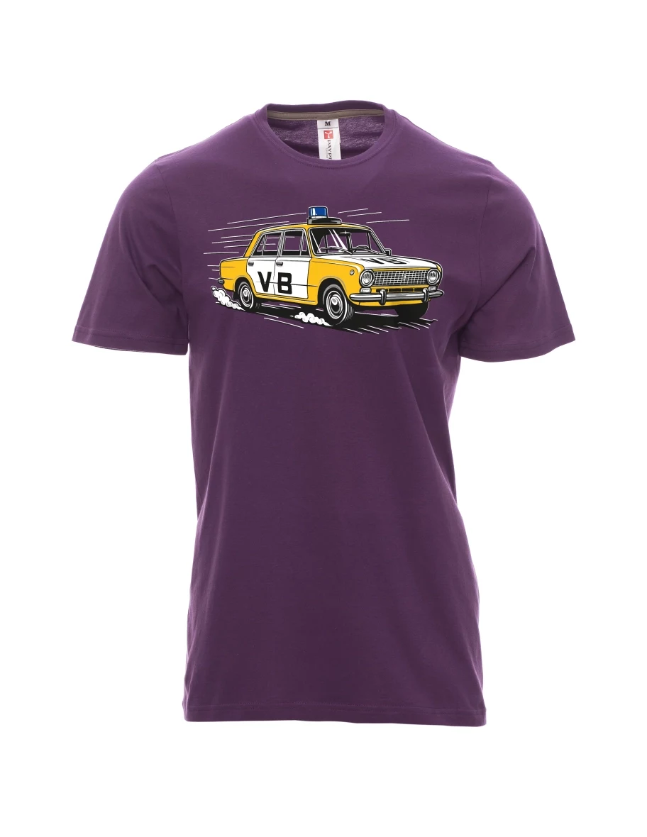 Męski t-shirt purpurowy Samochód VAZ 2101 VB