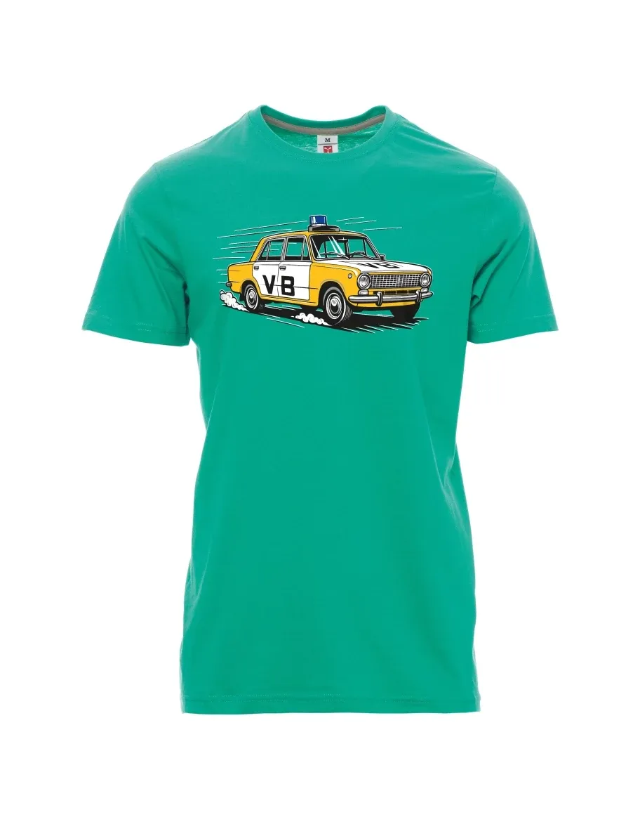 Męski t-shirt szmaragdy Samochód VAZ 2101 VB