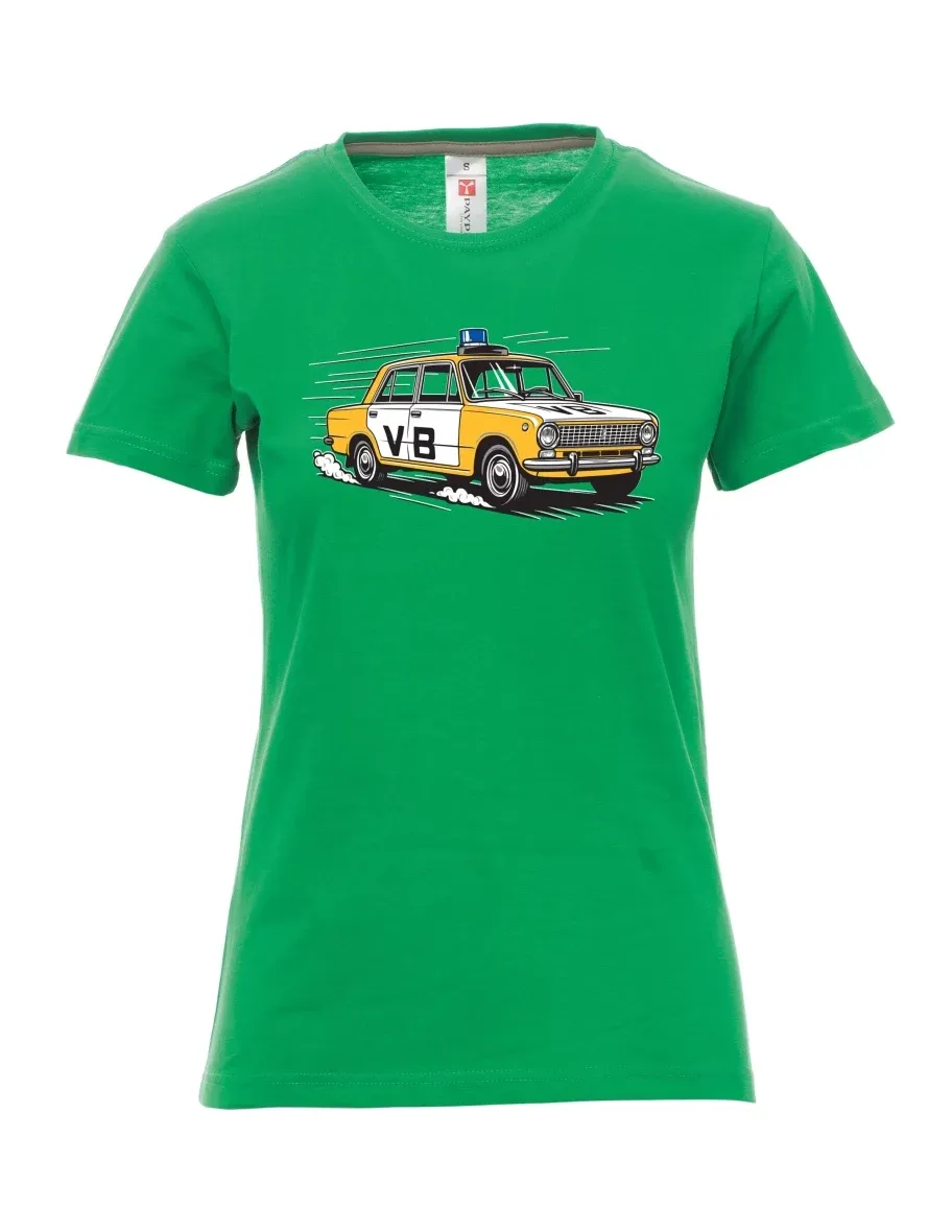 Damski t-shirt zielony Samochód VAZ 2101 VB