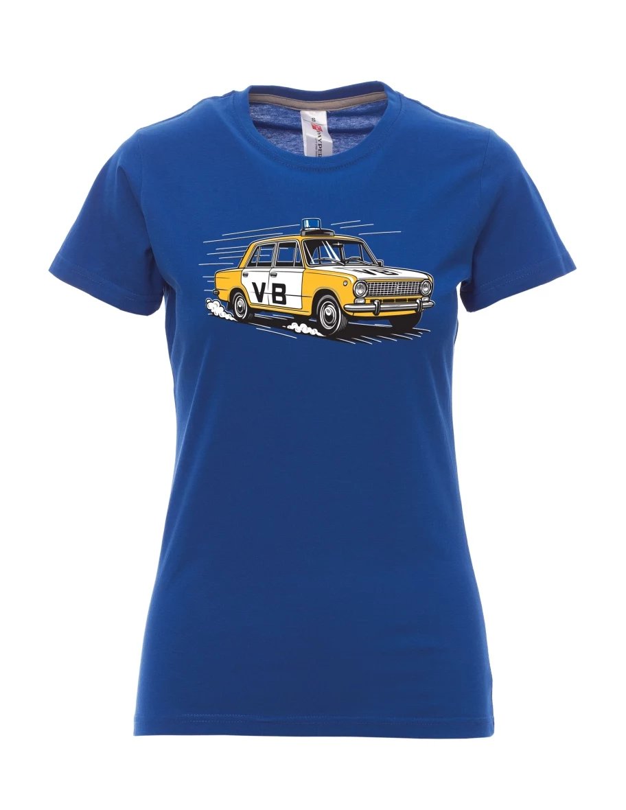Damski t-shirt królewski niebieski Samochód VAZ 2101 VB