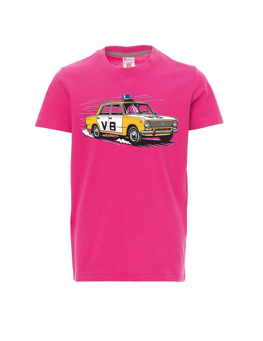 Dziecięcy t-shirt różowy Samochód VAZ 2101 VB