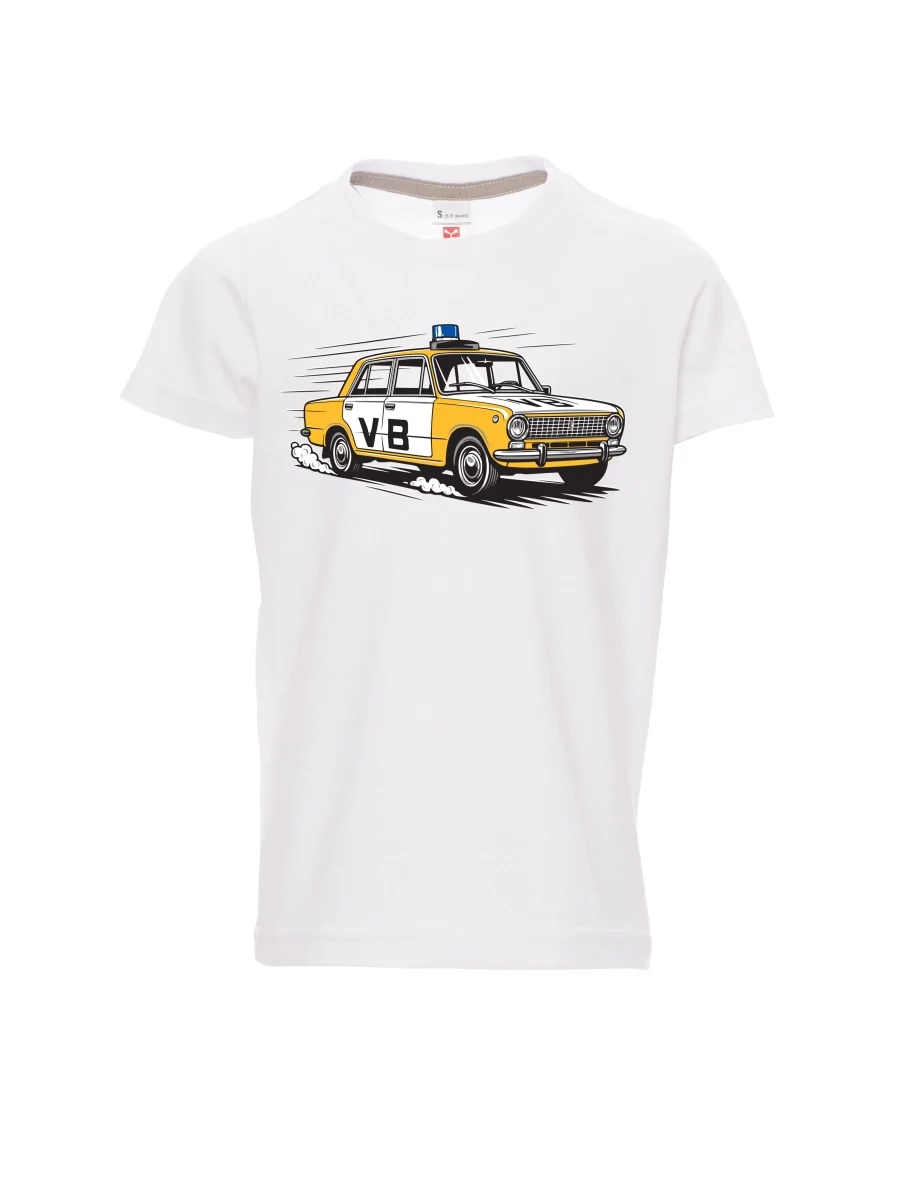 Dziecięcy t-shirt biały Samochód VAZ 2101 VB