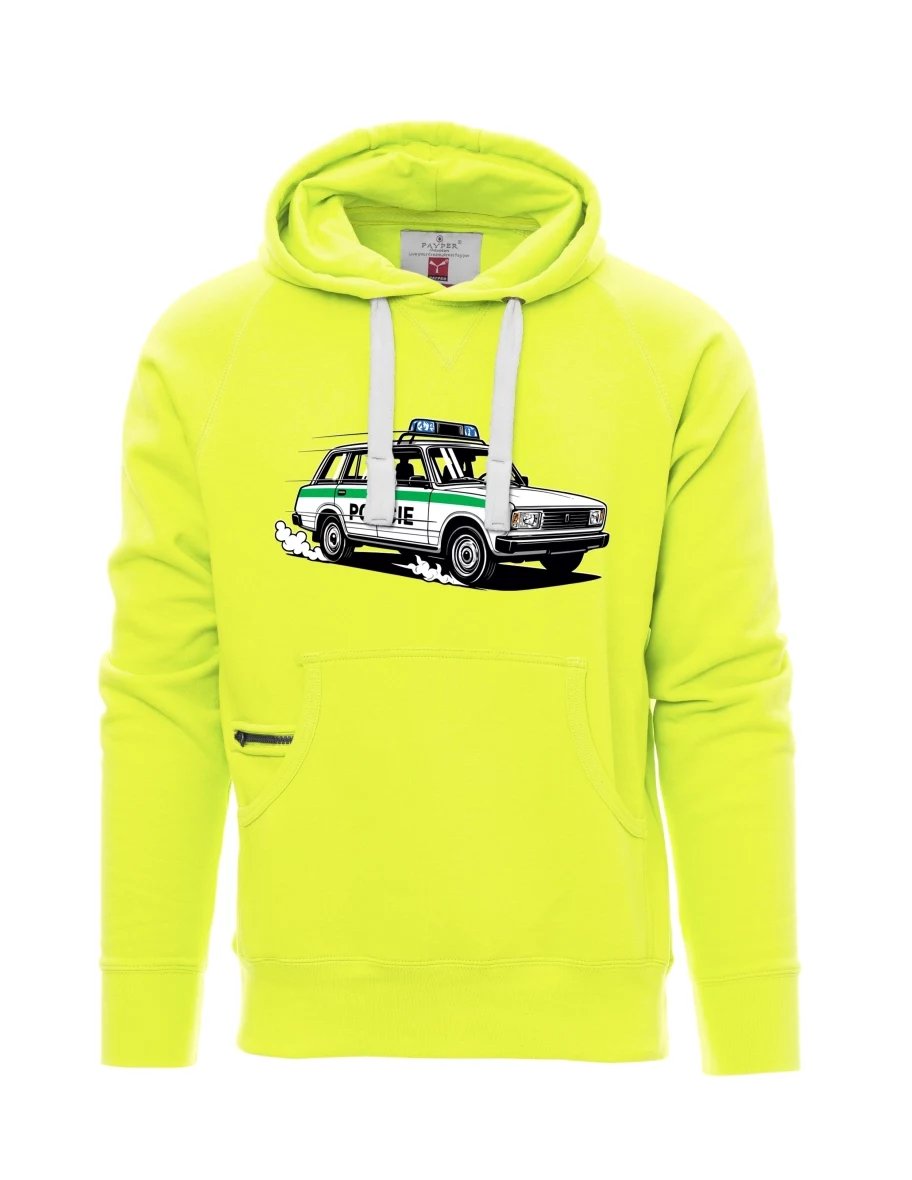 Męska bluza fluorescencyjna Samochód VAZ 2104 POLICJA
