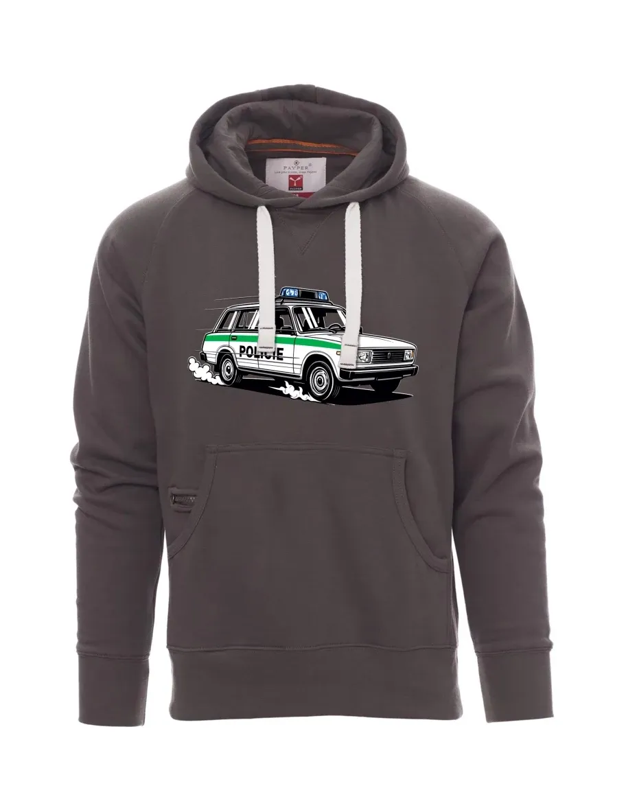 Męska bluza szara  Samochód VAZ 2104 POLICJA