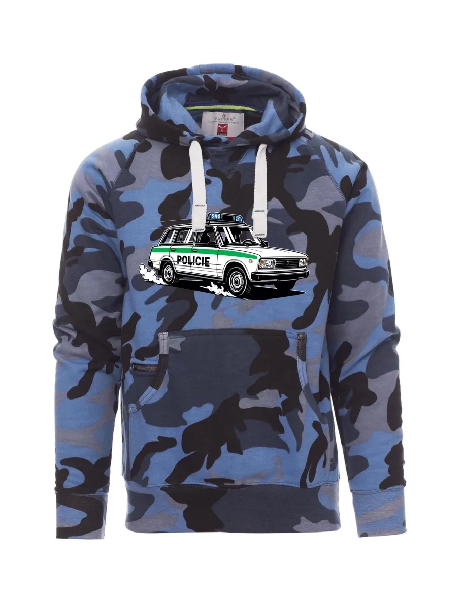 Męska bluza kamuflaż niebieski  Samochód VAZ 2104 POLICJA