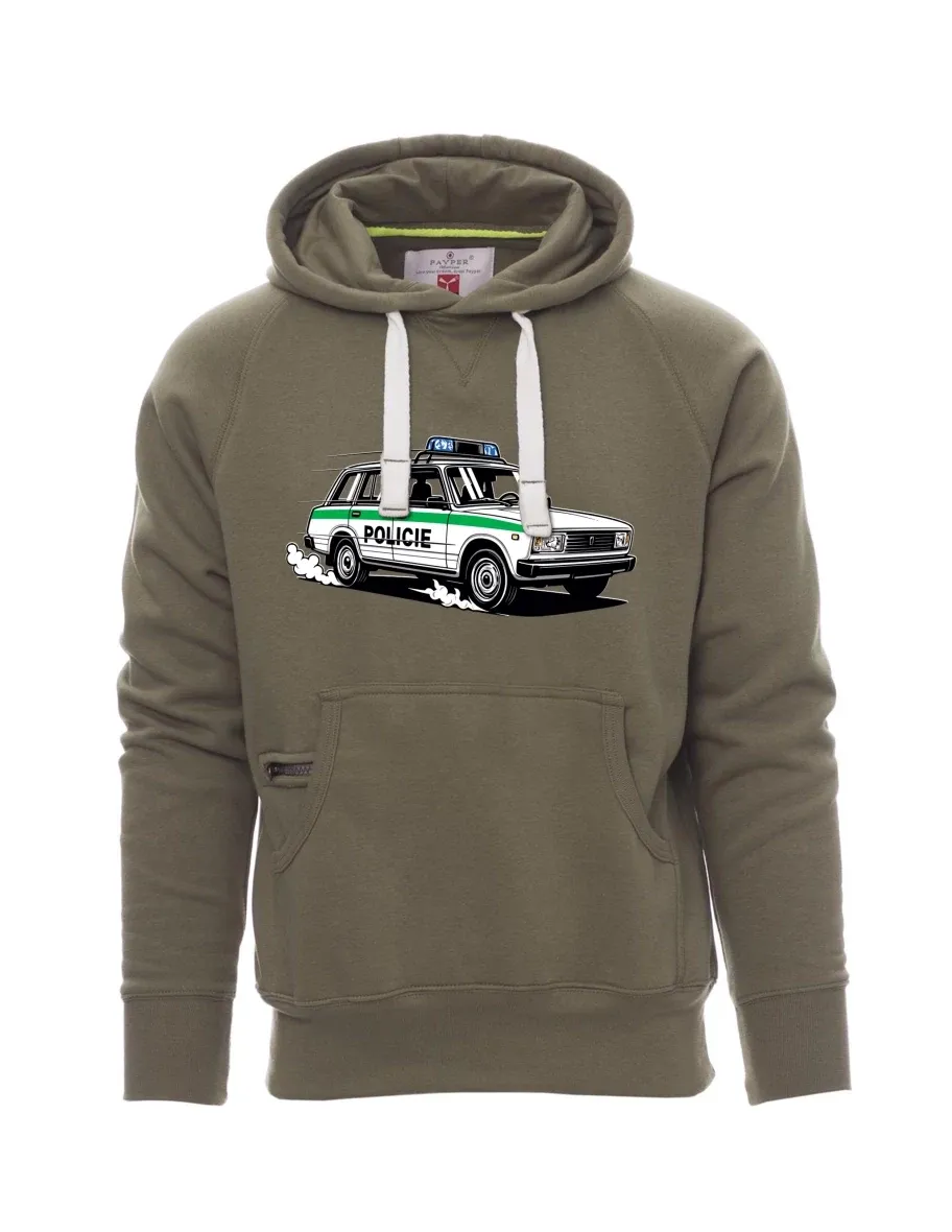 Męska bluza Khaki  Samochód VAZ 2104 POLICJA