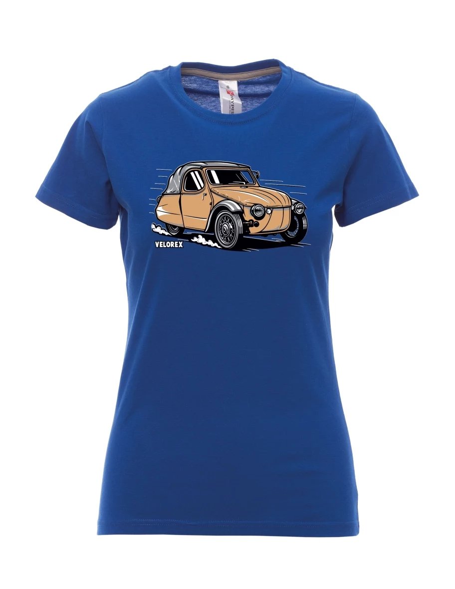 Damski t-shirt królewski niebieski Samochód Velorex