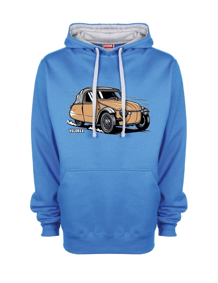 Bluza szaro-niebieska Samochód Velorex