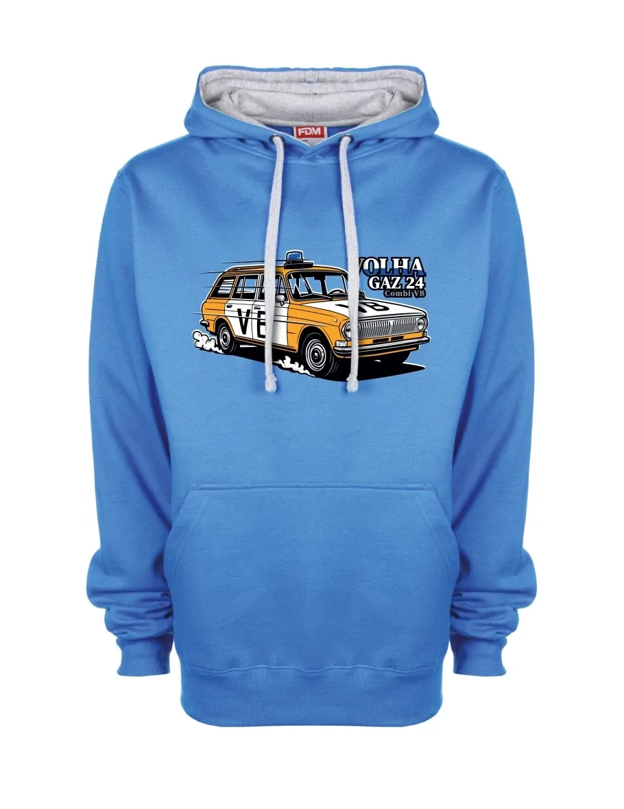 Bluza szaro-niebieska Samochód Wołga GAZ 24 VB