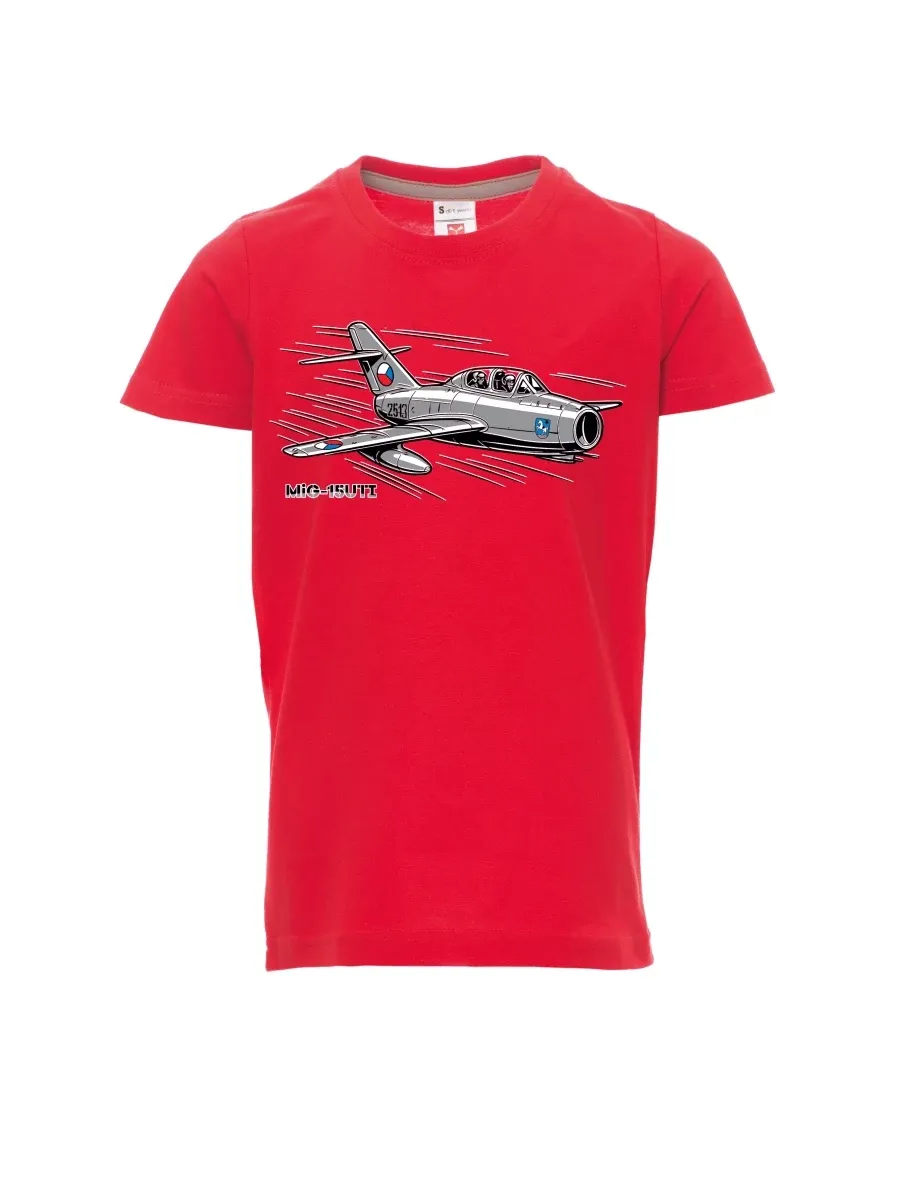 Dziecięcy t-shirt czerwony Samolot MiG-15UTI