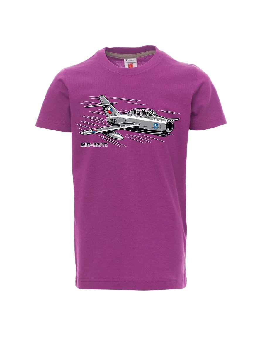 Dziecięcy t-shirt purpurowy Samolot MiG-15UTI