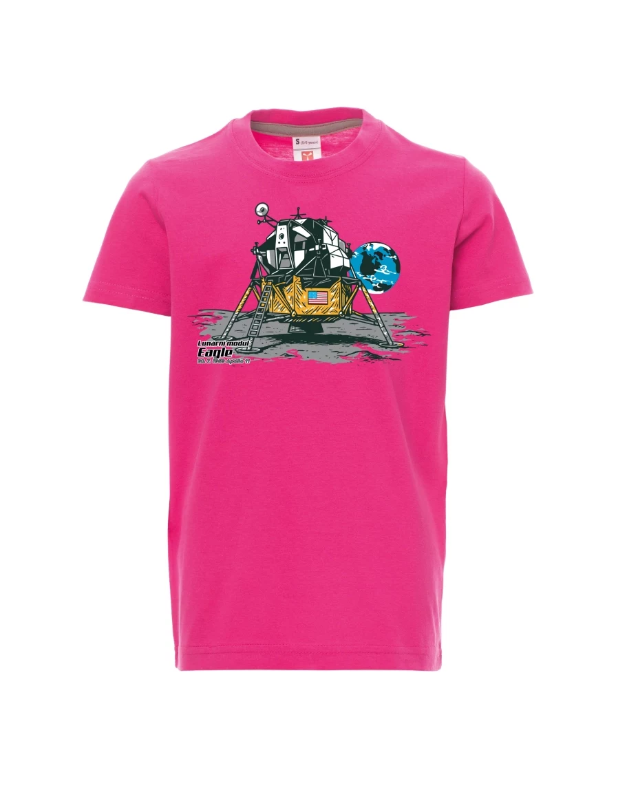 Dziecięcy t-shirt różowy Moduł księżycowy Eagle