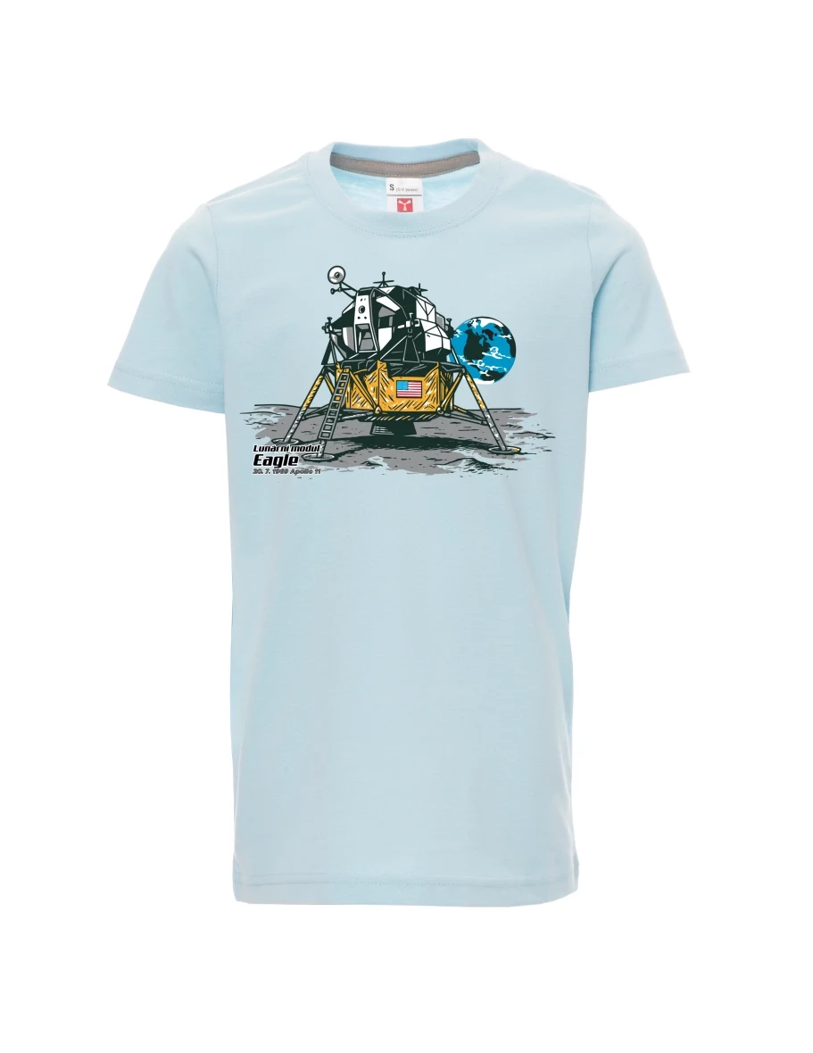 Dziecięcy t-shirt niebieski Moduł księżycowy Eagle