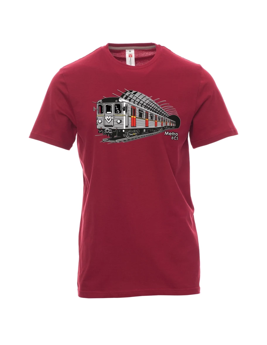 Męski t-shirt czerwony Metro EČS