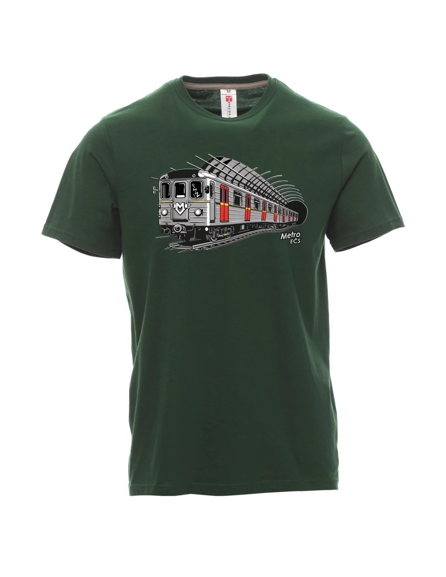 Męski t-shirt ciemnozielony Metro EČS