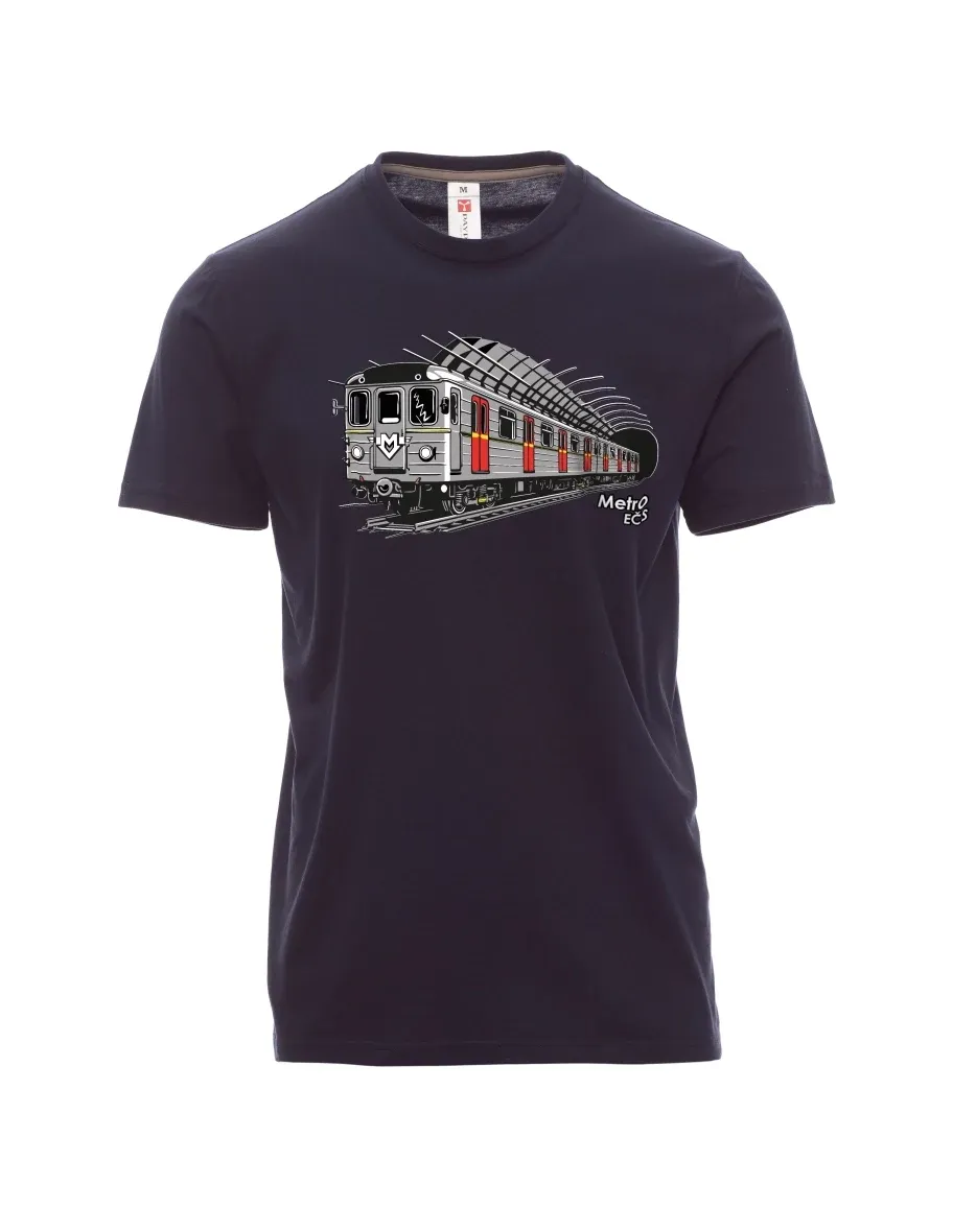Męski t-shirt marynarka wojenna Metro EČS