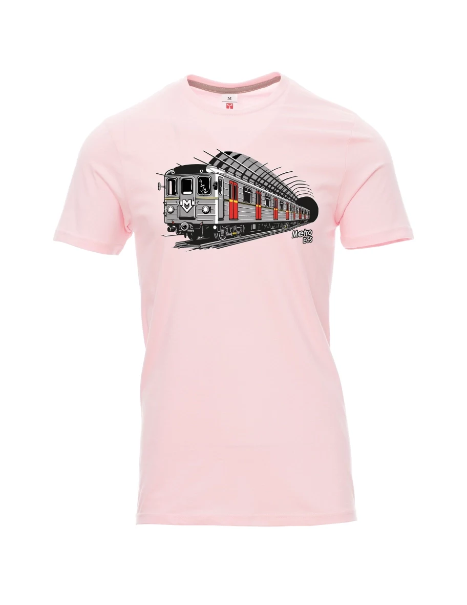 Męski t-shirt jasnoróżowy Metro EČS