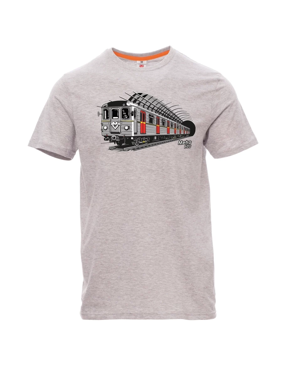 Męski t-shirt szary melanż Metro EČS