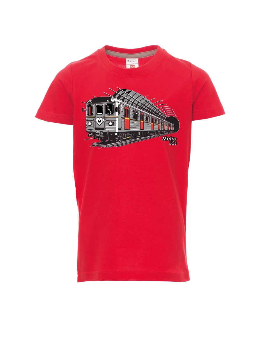 Dziecięcy t-shirt czerwony Metro EČS
