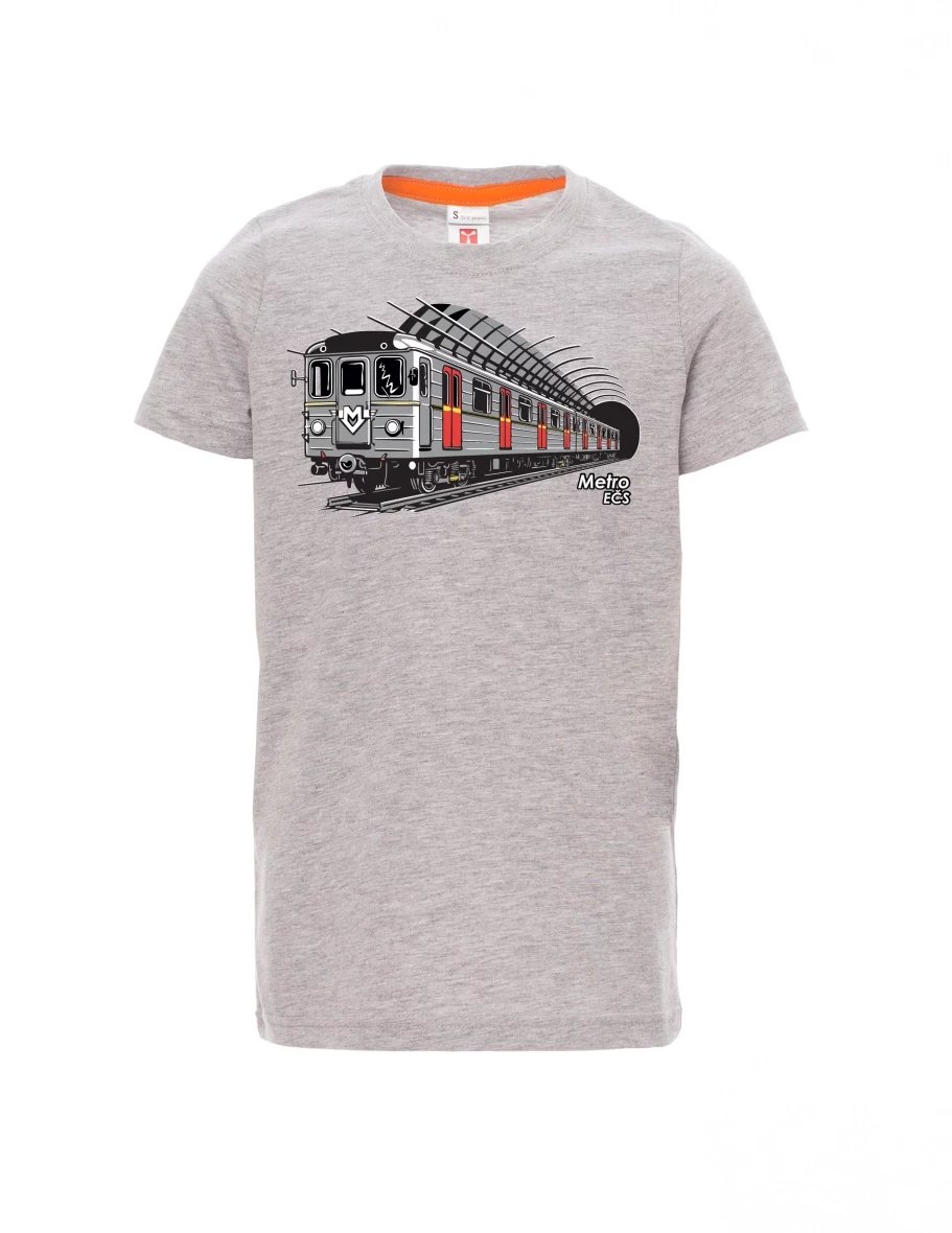 Dziecięcy t-shirt szary melange Metro EČS
