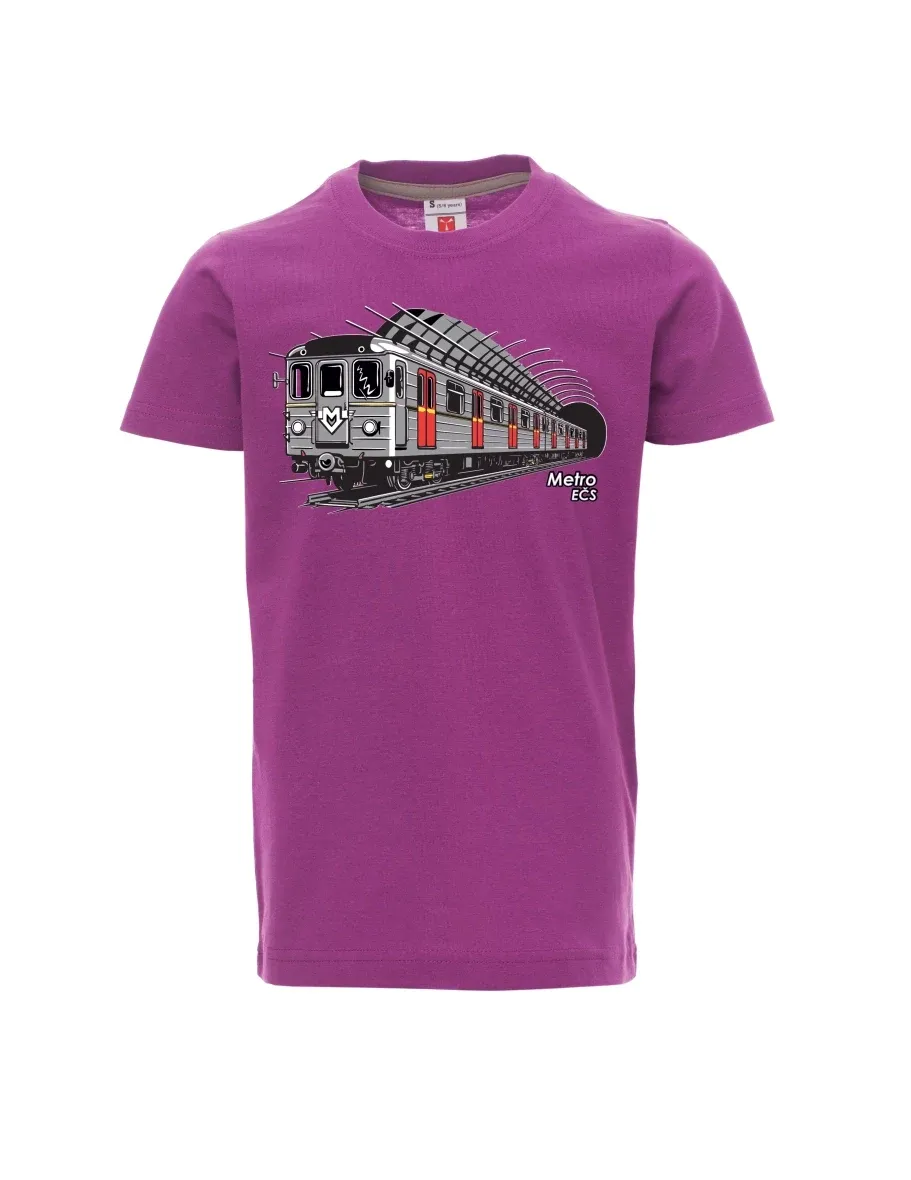Dziecięcy t-shirt purpurowy Metro EČS